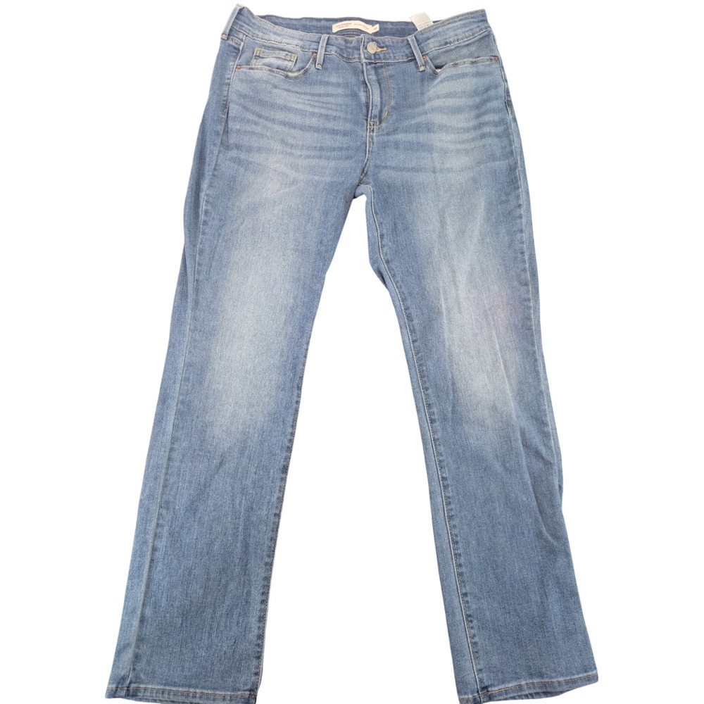 Levi Strauss Signature Denim Blue Jeans Denim Pants Women Size 14M Straight Leg